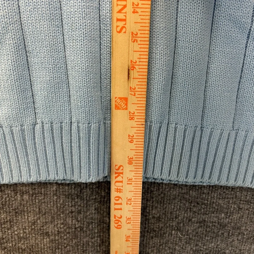 Vintage Southpole Knit 1/4 Zip Sweater Men's Blue Ribbed Pullover Y2K Size XL